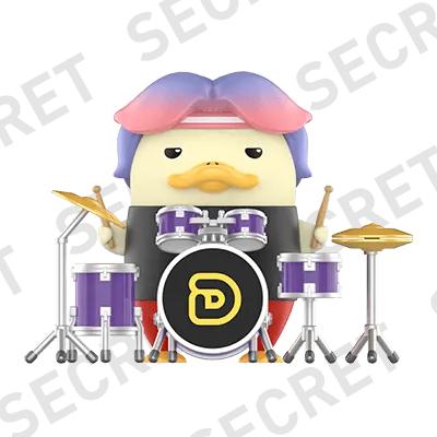 DUCKOO Music Festival Secret Drummer figure collectible with drum set