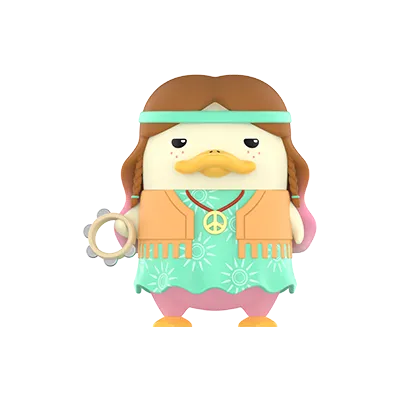 DUCKOO Music Festival Hippy Girl figure in colorful boho outfit