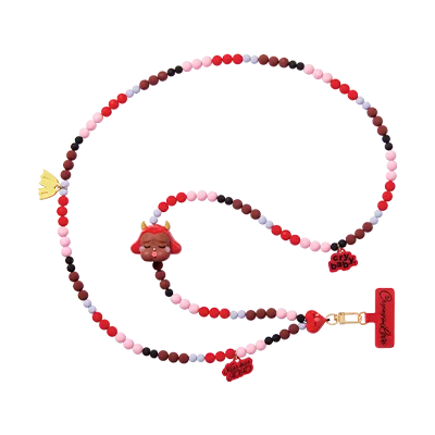 Pop Mart CRYBABY Crying For Love Series Phone Charm Kiss Kiss Devil Version