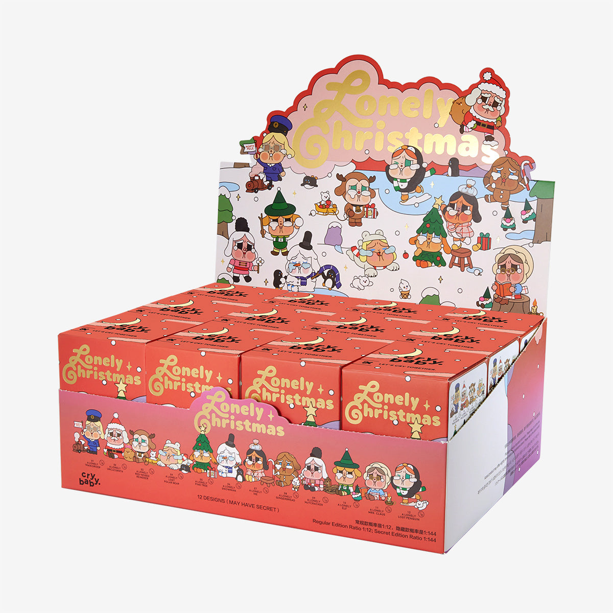 Pop Mart Crybaby Lonely Christmas Series whole set