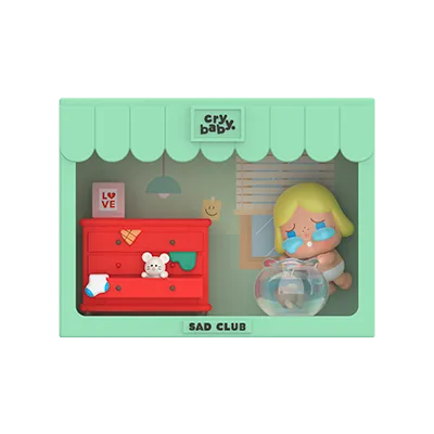 Pop Mart CRYBABY Sad Club Series Scene Sets Teardrop Bowl scene