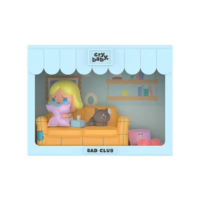 Pop Mart CRYBABY Sad Club Series Scene Sets Teardrops on the Pillow scene