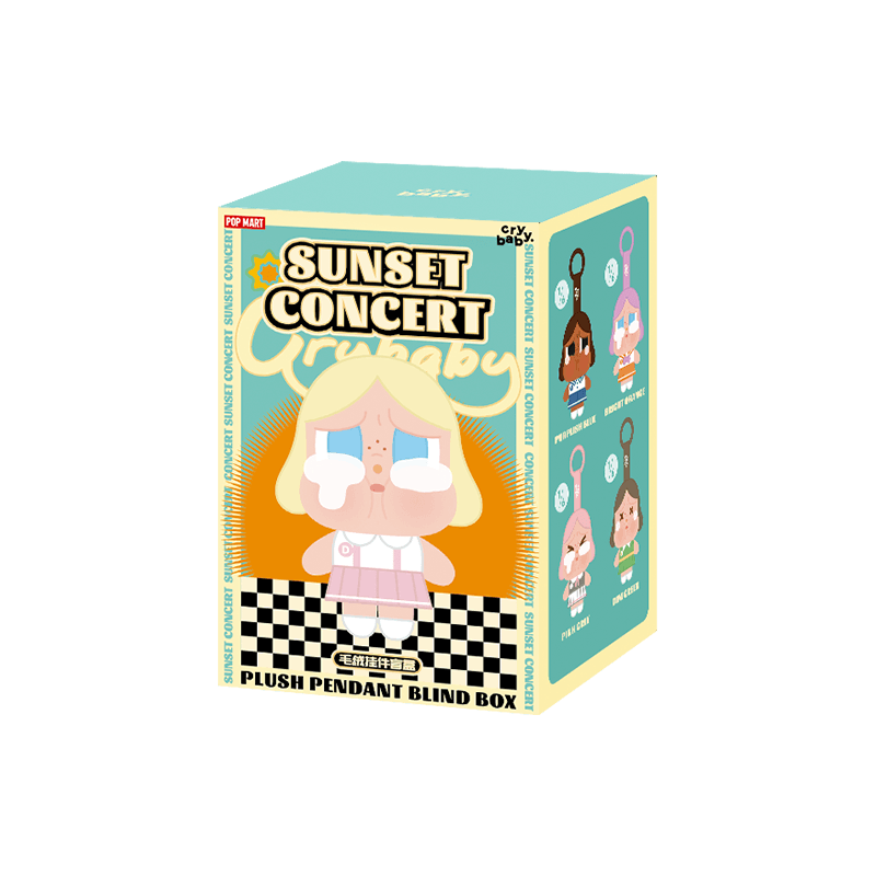 Pop Mart CRYBABY Sunset Concert Series Plush Pendant Blind Box mini box