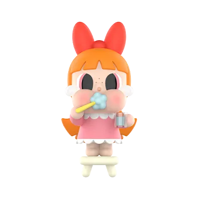 Pop Mart CRYBABY × Powerpuff Girls Series Figures Brushing Teeth Blossom