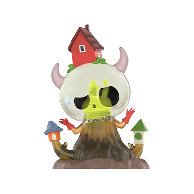 Pop Mart Labubu Almost Hidden Series blind box figure Tree House collectible