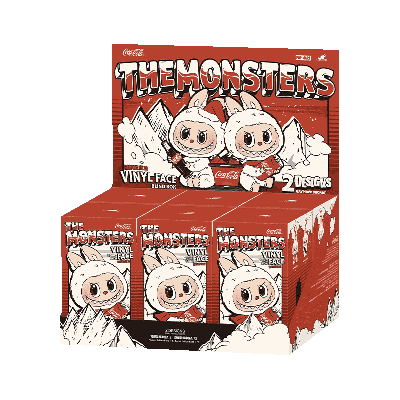 THE MONSTERS COCA-COLA Series Vinyl Face Blind Box wholeset packaging display