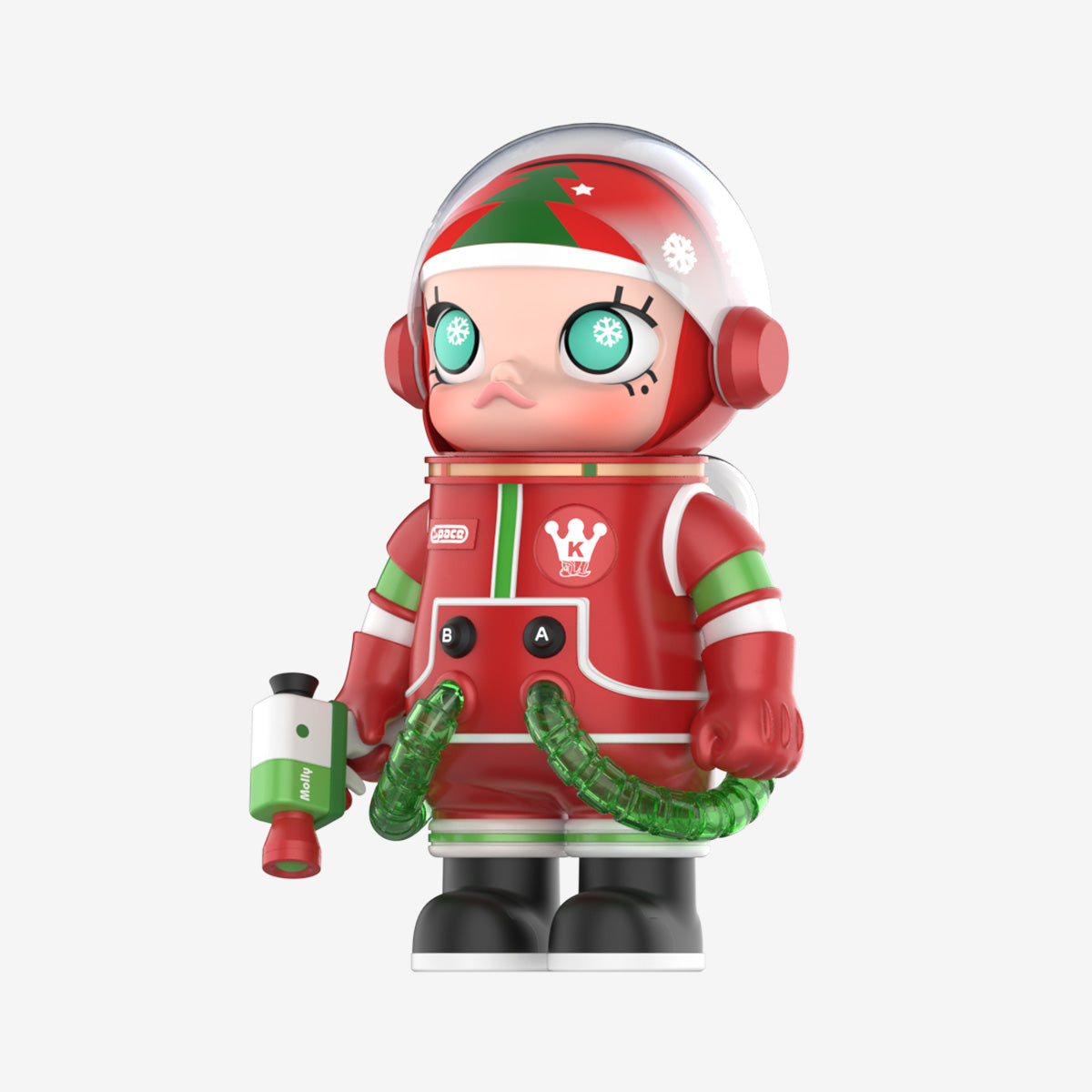 Pop Mart MEGA COLLECTION 1000% SPACE MOLLY Christmas 45 degree angle view