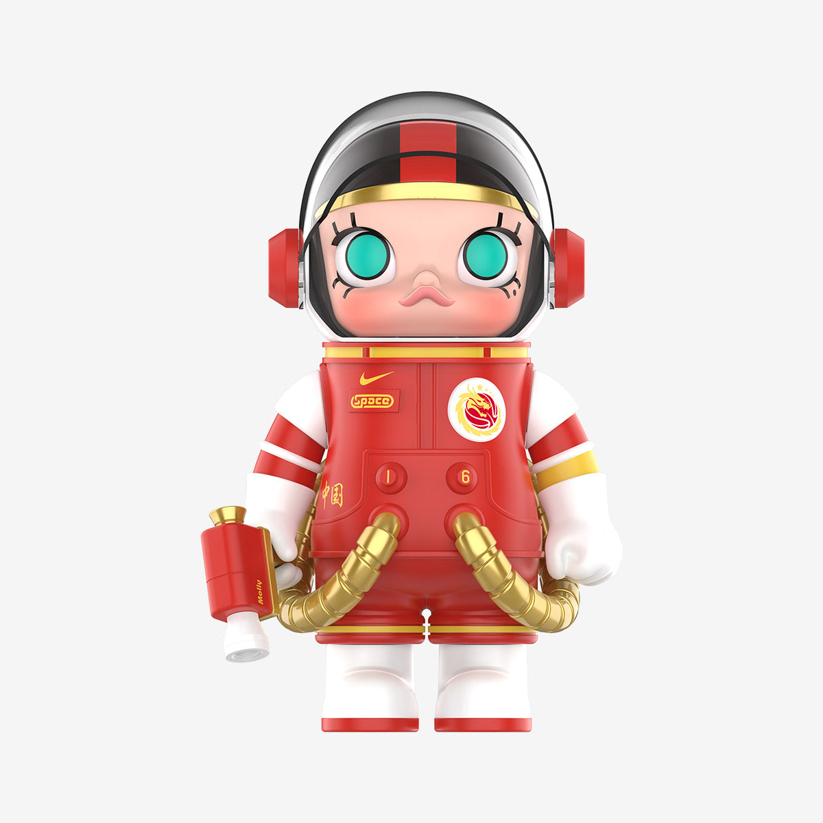MEGA SPACE MOLLY 100% China Women’s National Basketball Team red uniform front view astronaut figure