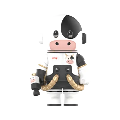 MEGA SPACE MOLLY 100% × emoji™ Series Cow On Me edition collectible figure