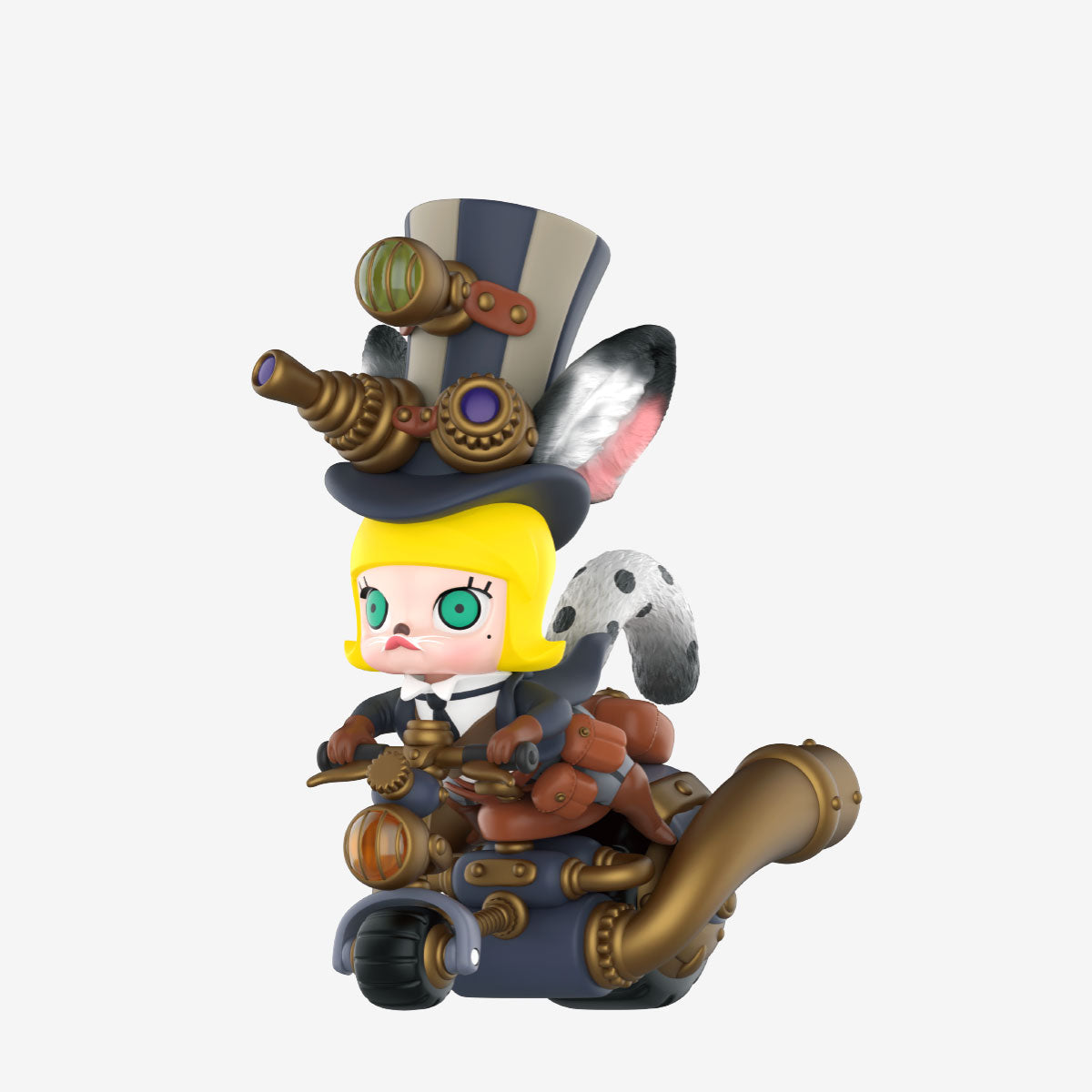 MOLLY Steam Punk Animal Bike Series – Snow Leopard with steampunk bike