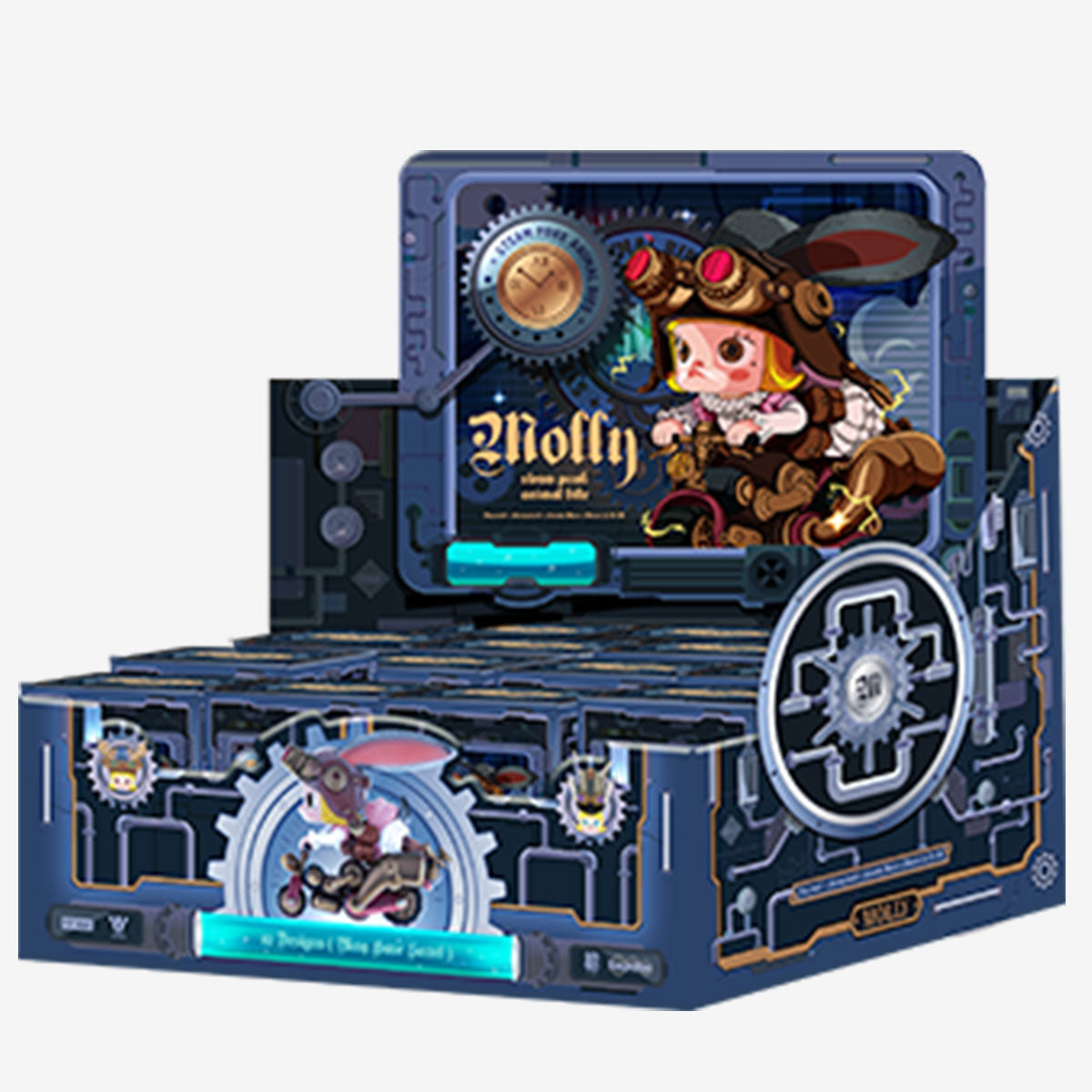 Complete set of MOLLY Steam Punk Animal Bike Series collectible figures