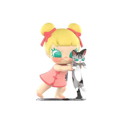 POP MART Baby Molly & Baby Tabby Series – Furry Brush figure