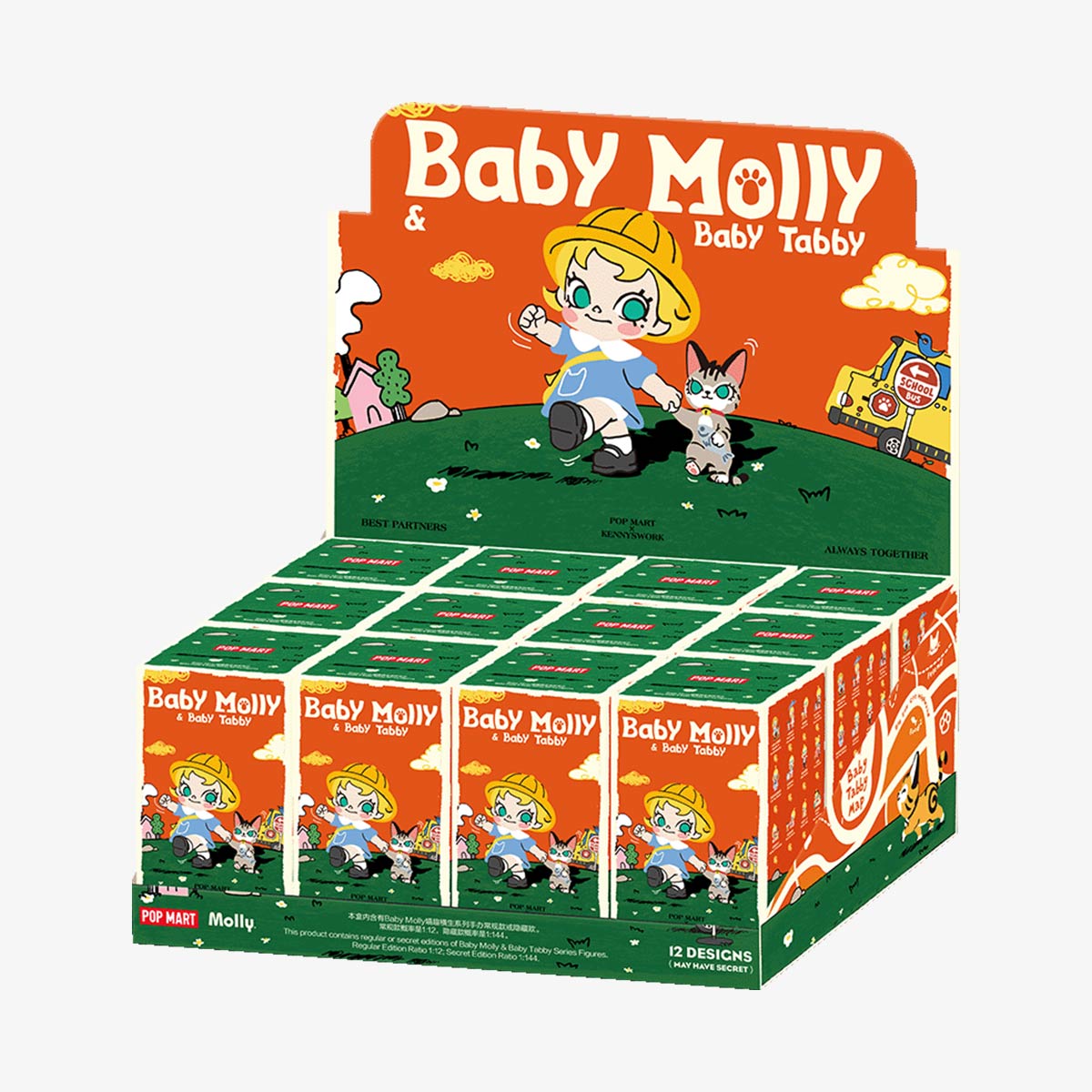 Complete set of POP MART Baby Molly & Baby Tabby Series Figures
