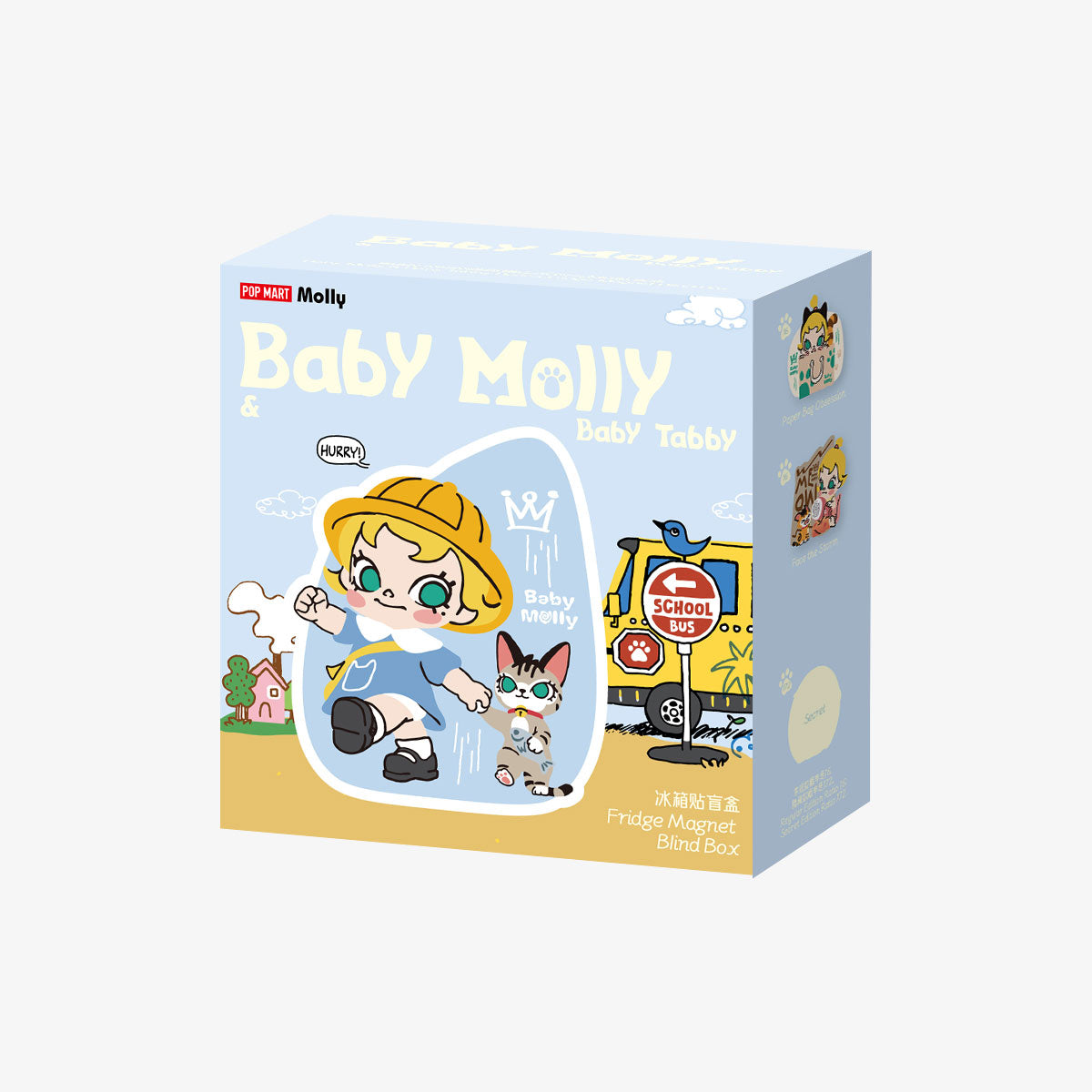 POP MART Baby Molly & Baby Tabby Series Fridge Magnet Blind Box packaging