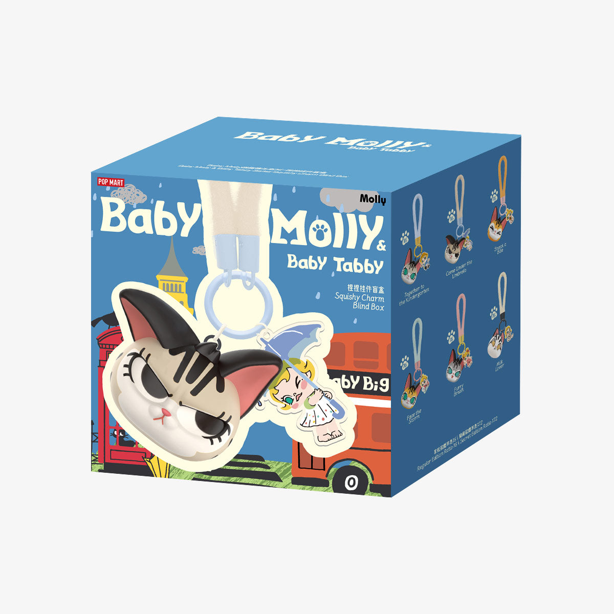 POP MART Baby Molly & Baby Tabby Series Pinch Pendant Blind Box packaging