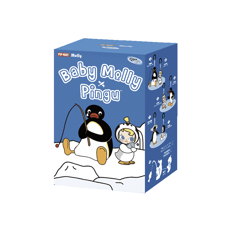 Baby Molly × Pingu Happy Fishing vinyl plush pendant mini blind box