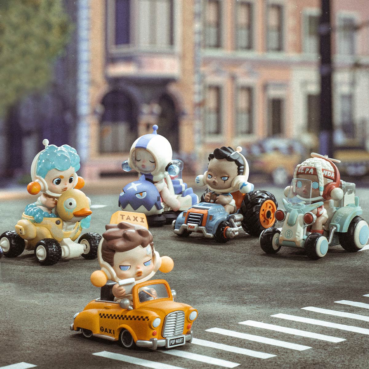 Pop Mart SKULLPANDA Laid Back Tomorrow Series all characters display