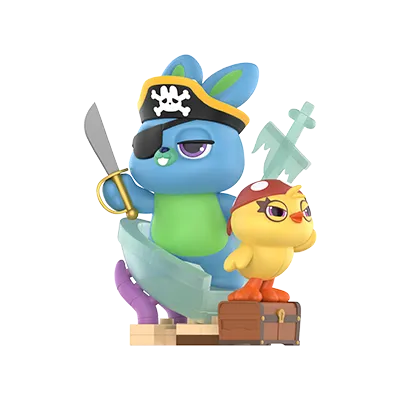 Disney Pixar Spooky Night Series Pirate Ducky and Bunny figures