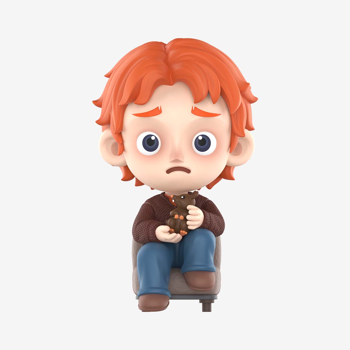 Ron Weasley figure holding Scabbers from Pop Mart series