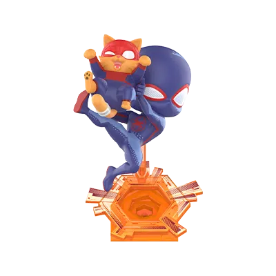 Spider-Man Across the Spider-Verse figure holding a cat