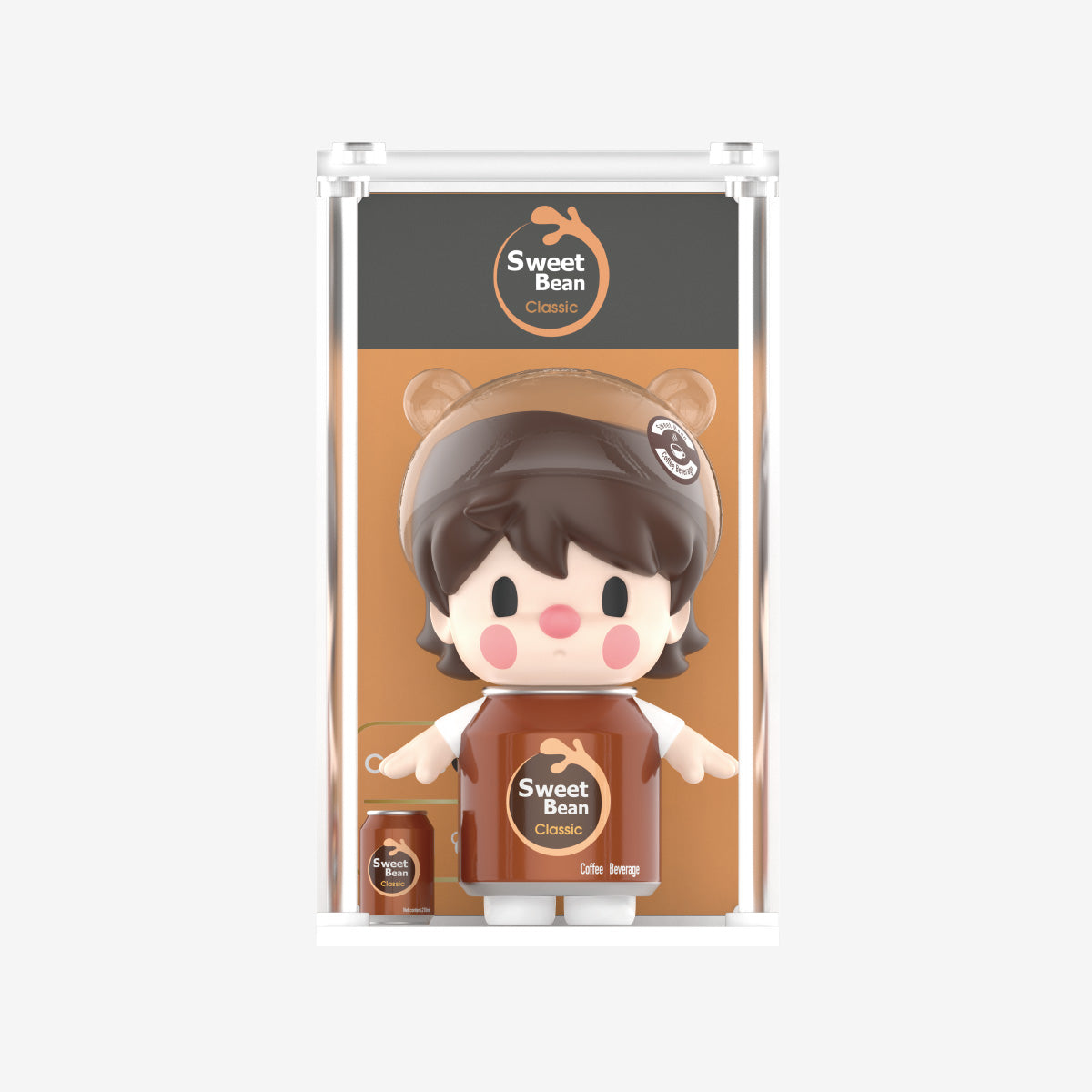 Sweet Bean figure holding canned coffee from Supermarket Series 2