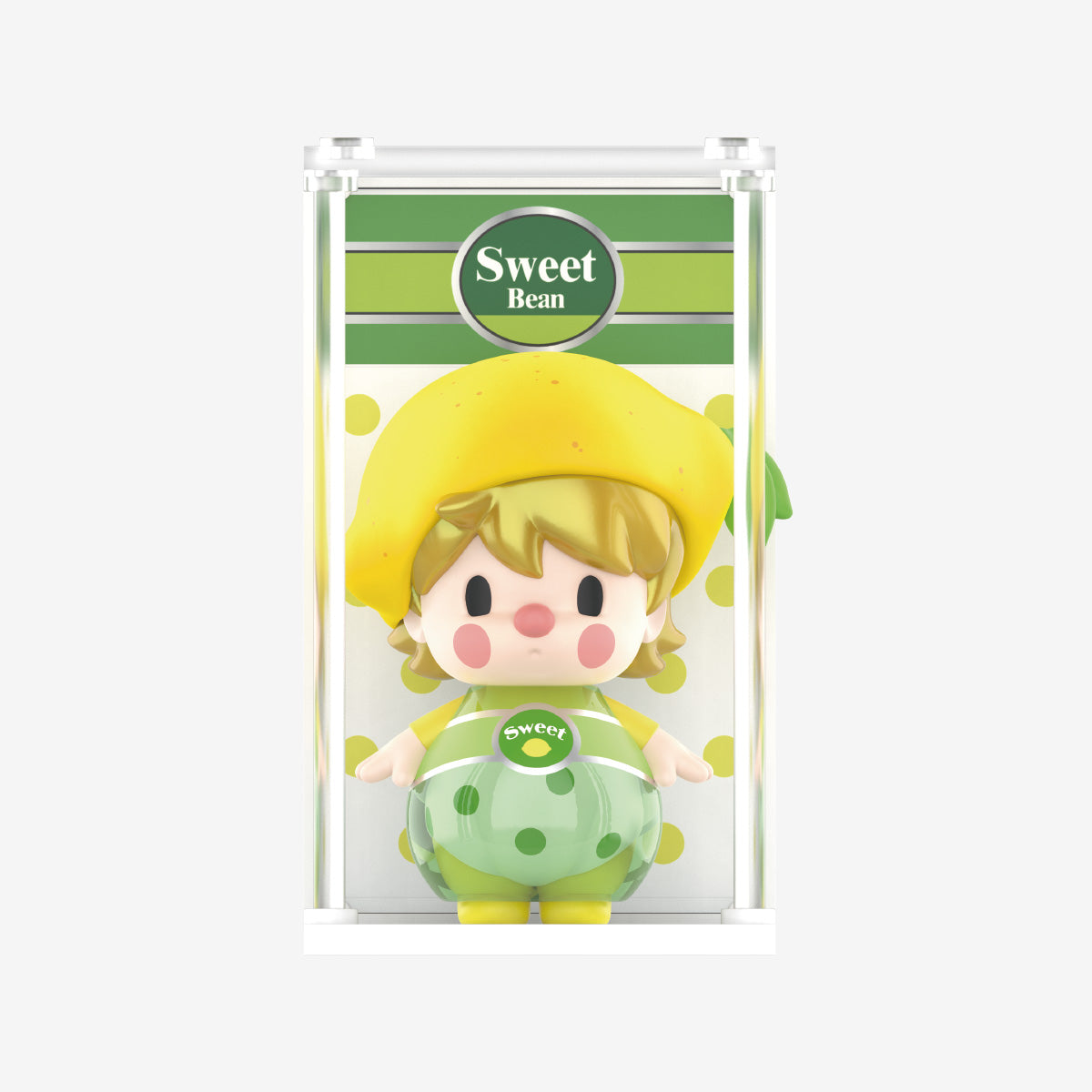 Sweet Bean figure drinking lemon sparkling water from Supermarket Series 2