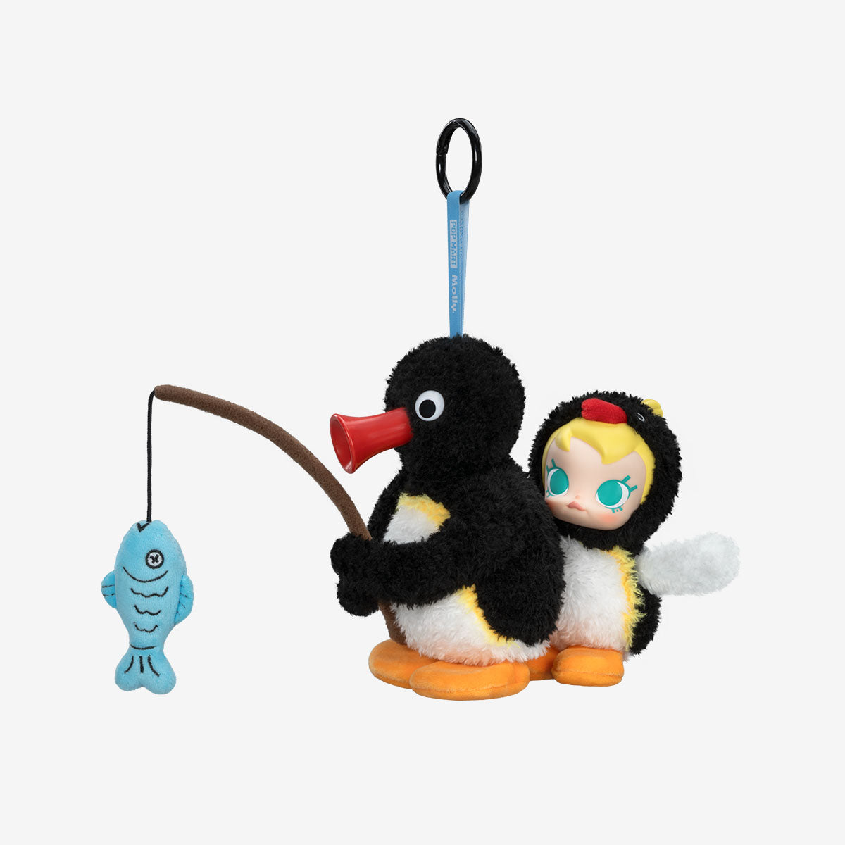 Baby Molly × Pingu Happy Fishing plush pendant – Tug of War secret edition