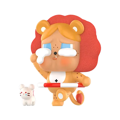 CRYBABY Crying Parade Series Free Lion figure with bold lion-inspired design