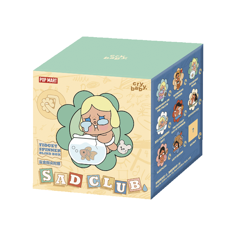 Pop Mart CRYBABY Sad Club Series Fidget Spinner Blind Box mini packaging