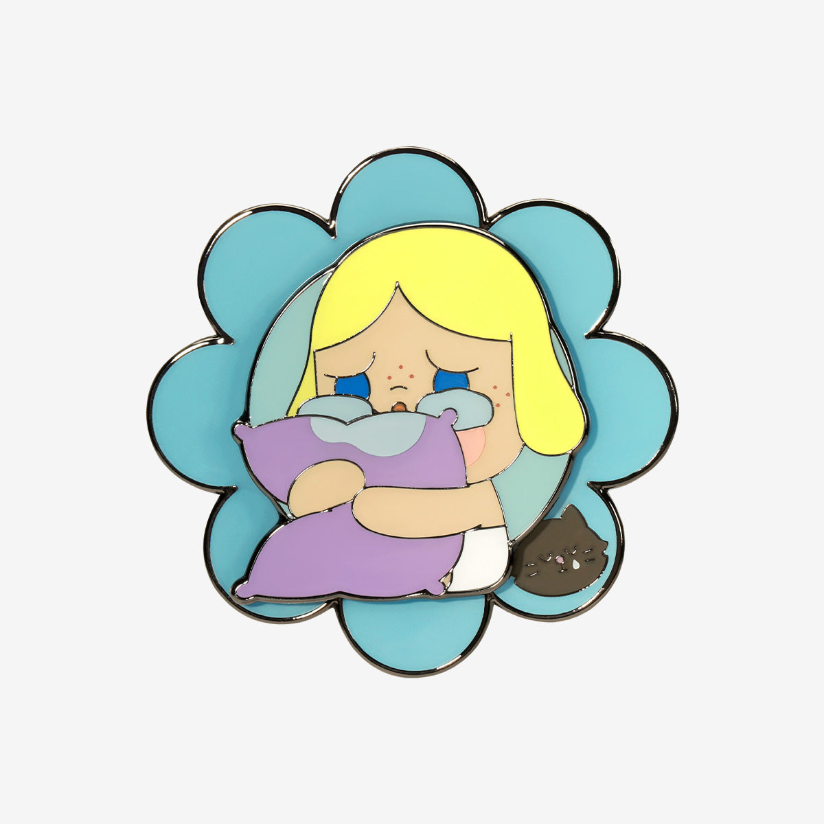 Pop Mart CRYBABY Sad Club Series Fidget Spinner Teardrops on the Pillow design