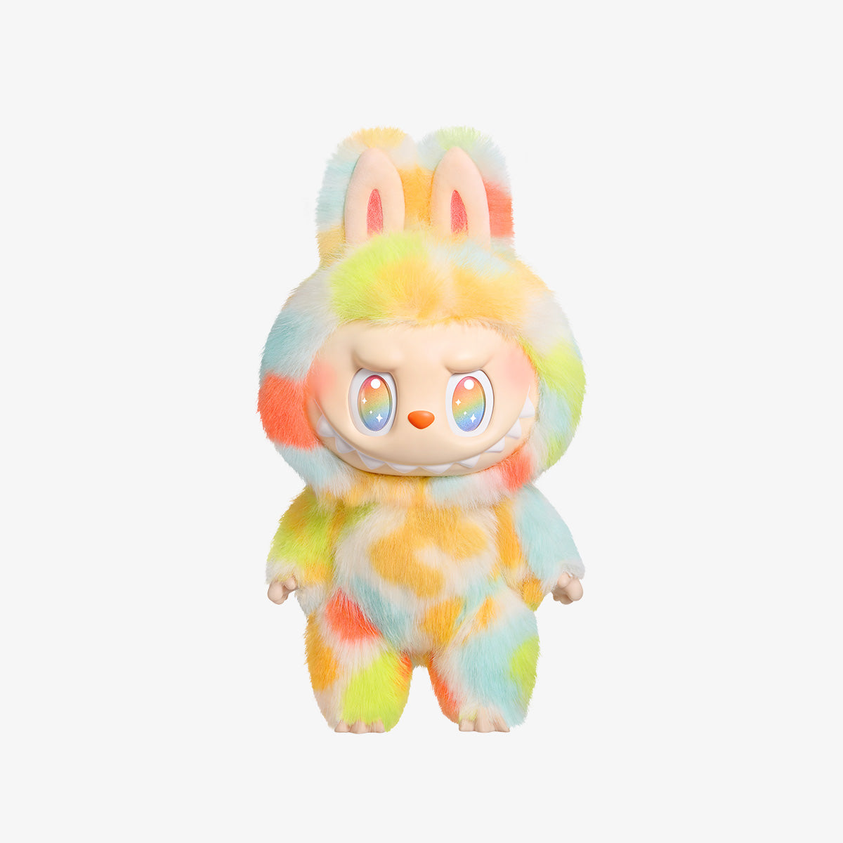 Pop Mart Labubu Rock the Universe plush doll front face close-up from Big into Energy Series
