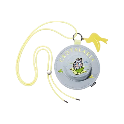 Pop Mart Labubu Fall in Wild Series bucket hat mini bag Crotalaria design collectible