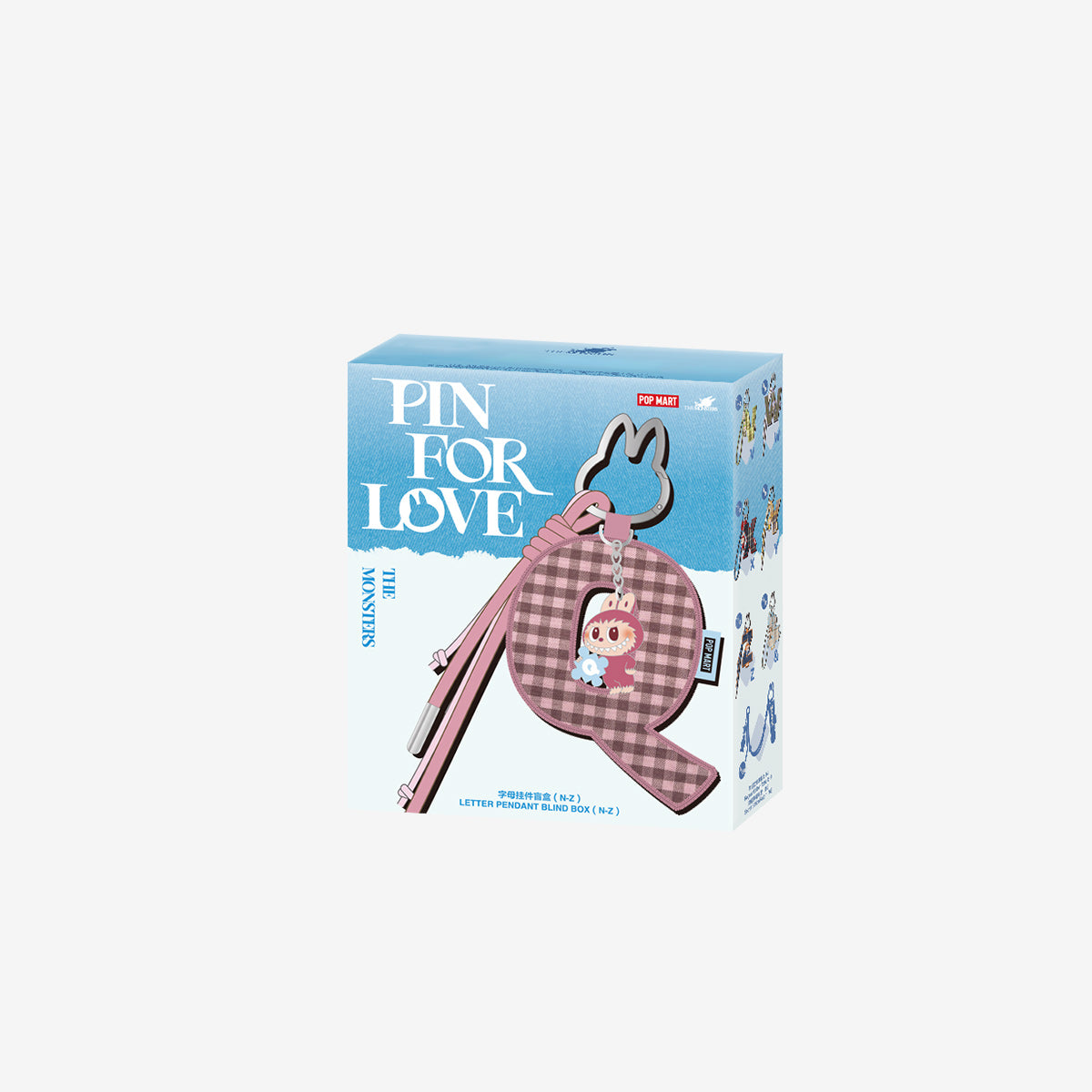 Pop Mart Labubu The Monsters Pin for Love Series letter pendant blind box packaging N to Z