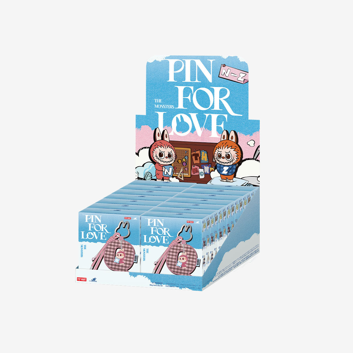 Pop Mart Labubu The Monsters Pin for Love Series letter pendant wholeset N to Z full collection