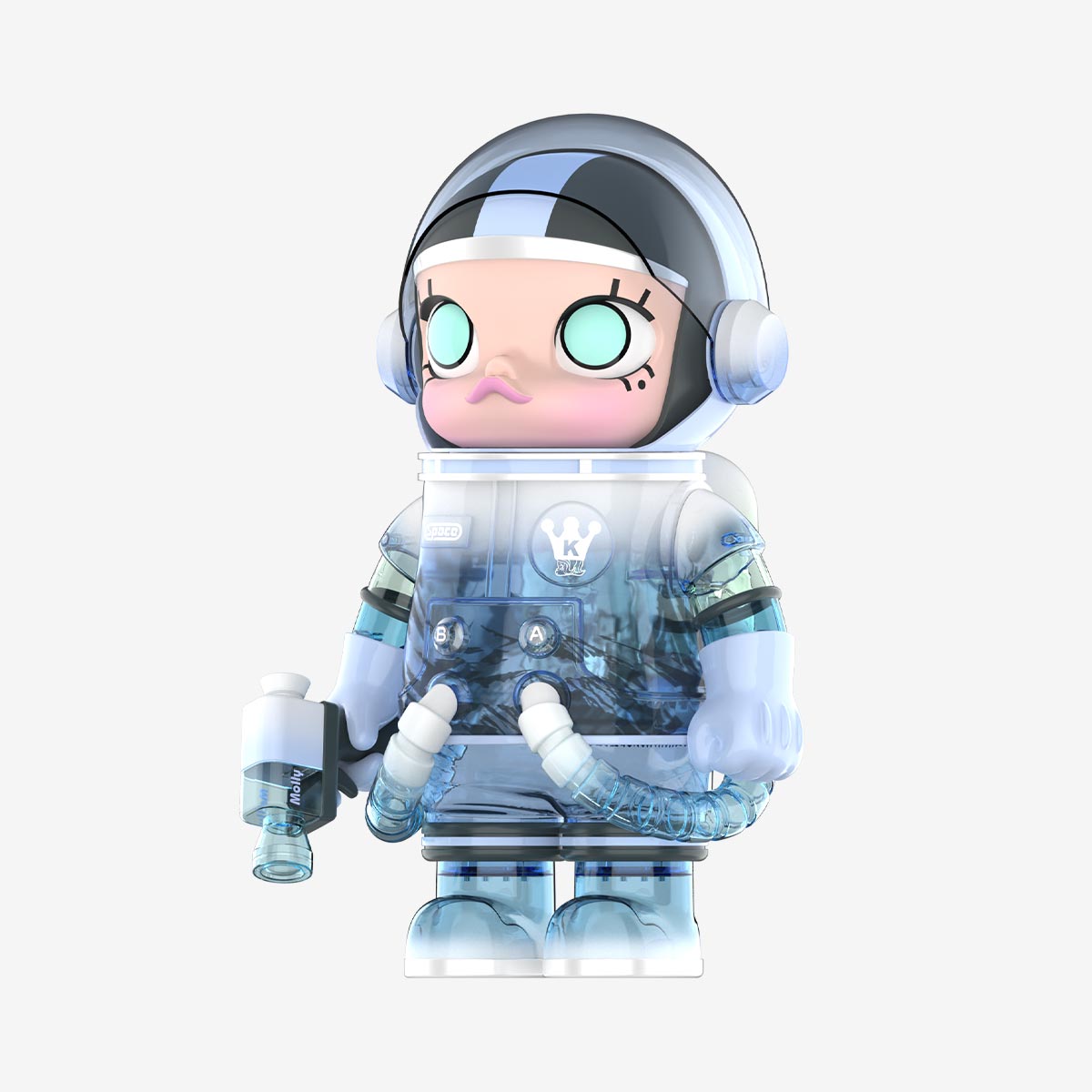 Pop Mart MEGA Collection 1000% SPACE MOLLY Glacier 45 degree angle view