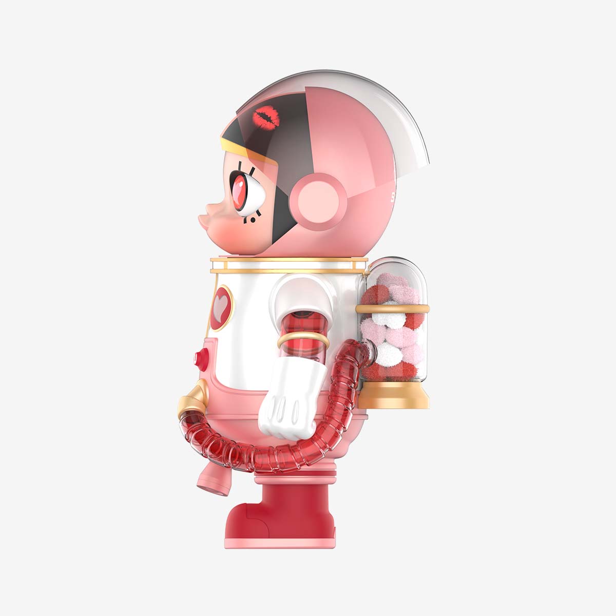 Pop Mart MEGA Collection 1000% SPACE MOLLY Heartbeat 90 degree side view