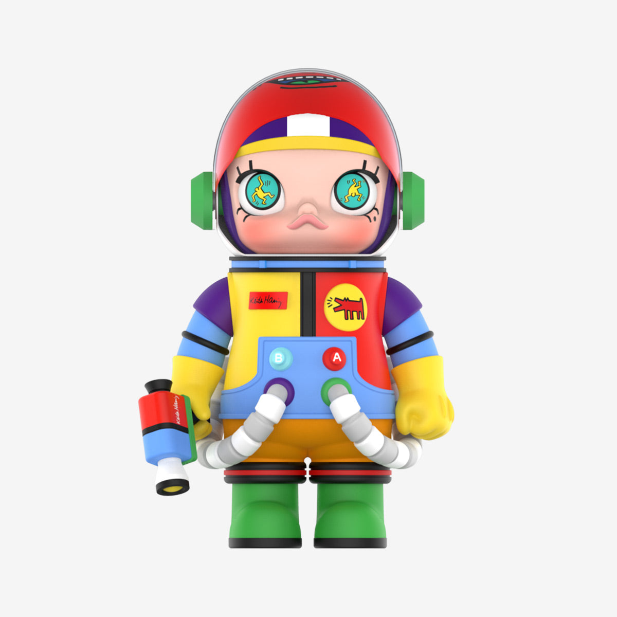 Pop Mart MEGA COLLECTION 1000% SPACE MOLLY × Keith Haring front view