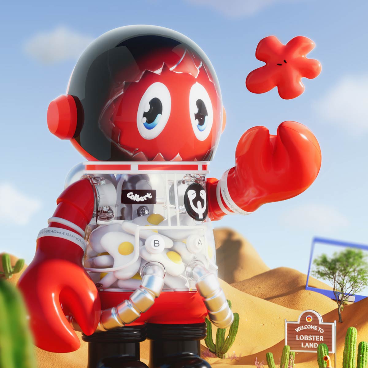 Pop Mart MEGA Collection 1000% SPACE MOLLY x Philip Colbert display view 2