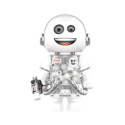 MEGA SPACE MOLLY 100% × emoji™ Series Caution The Ghost Is Here collectible figure