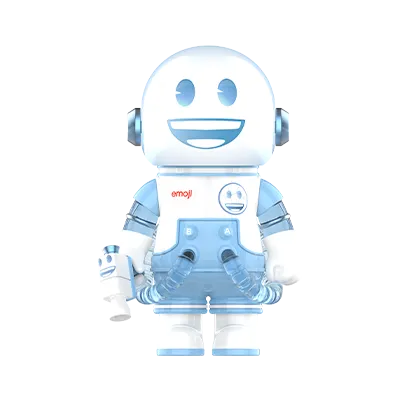 MEGA SPACE MOLLY 100% × emoji™ Series Frozen Smile edition collectible figure
