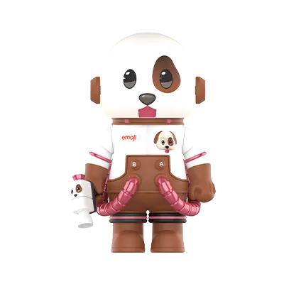 MEGA SPACE MOLLY 100% × emoji™ Series Happy Puppy collectible toy figure