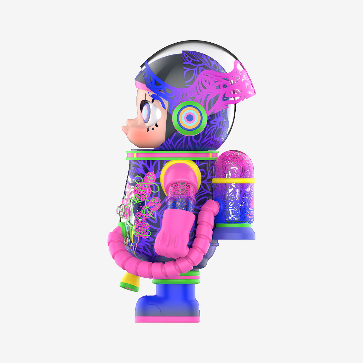 Pop Mart MEGA SPACE MOLLY 1000% CHEN FENWAN 90 degree angle view