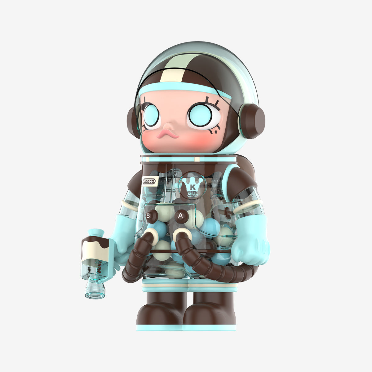 Pop Mart MEGA SPACE MOLLY 1000% Mint Chocolate 45 degree angle view