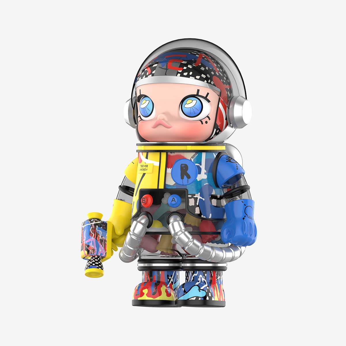 Pop Mart MEGA SPACE MOLLY 1000% Trevor Andrew 45 degree angle view