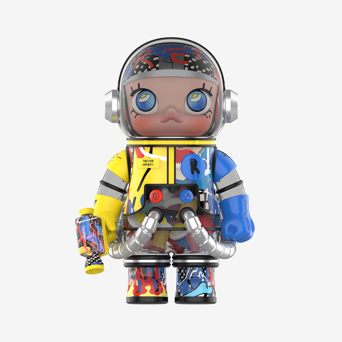 Pop Mart MEGA SPACE MOLLY 1000% Trevor Andrew black edition front view