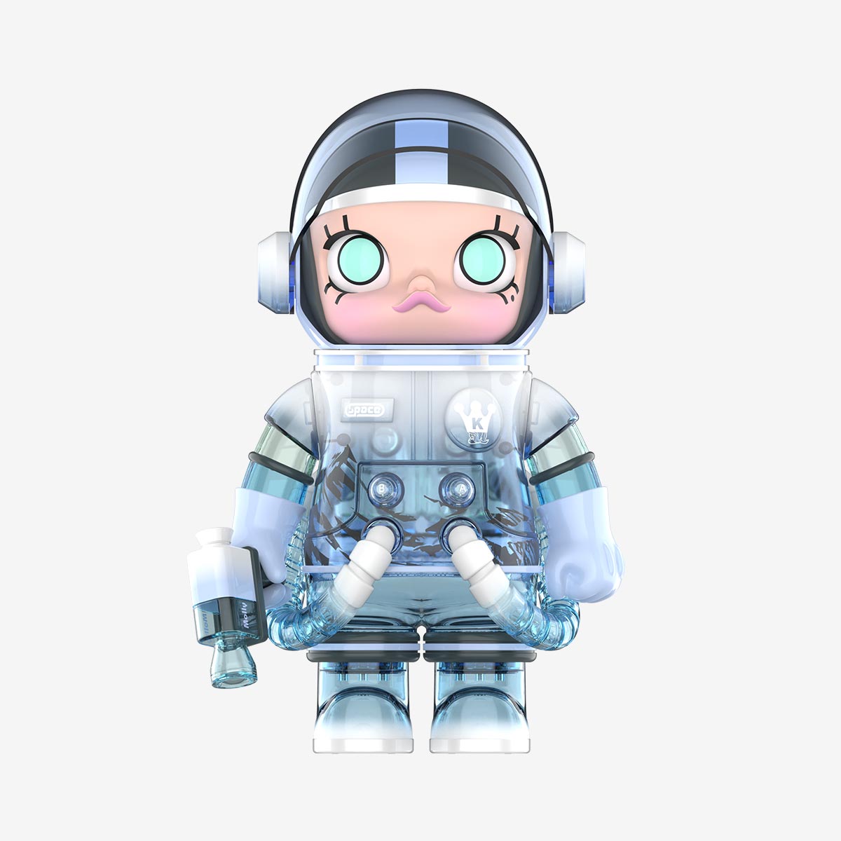 Pop Mart MEGA SPACE MOLLY 400% Glacier front view