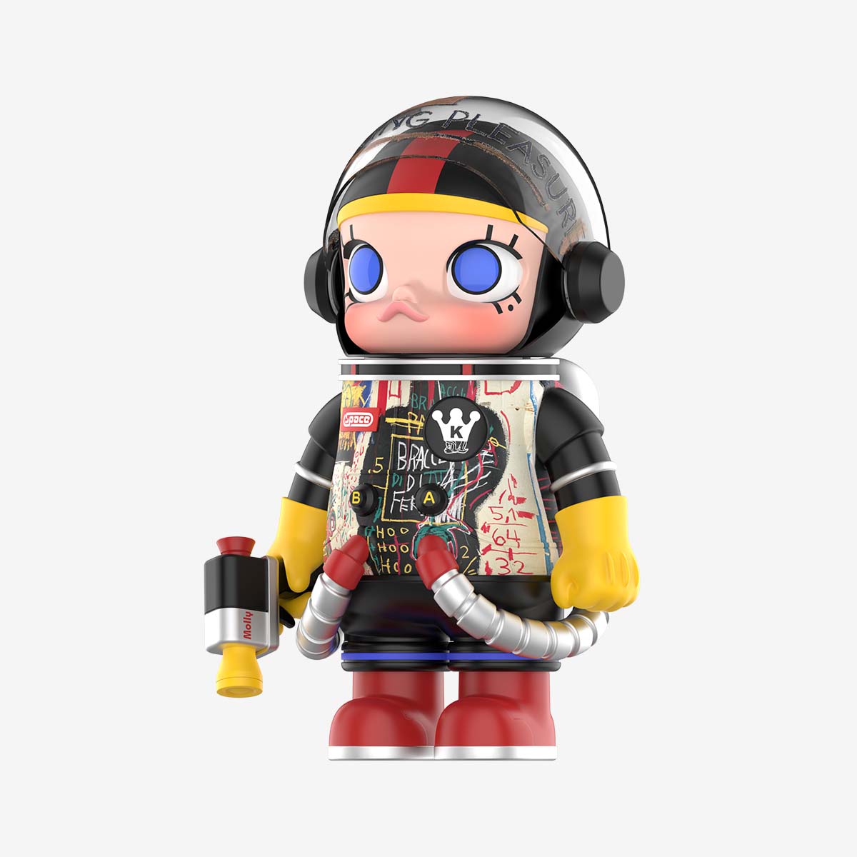 MEGA SPACE MOLLY 400% Jean-Michel Basquiat 45 degree angle view