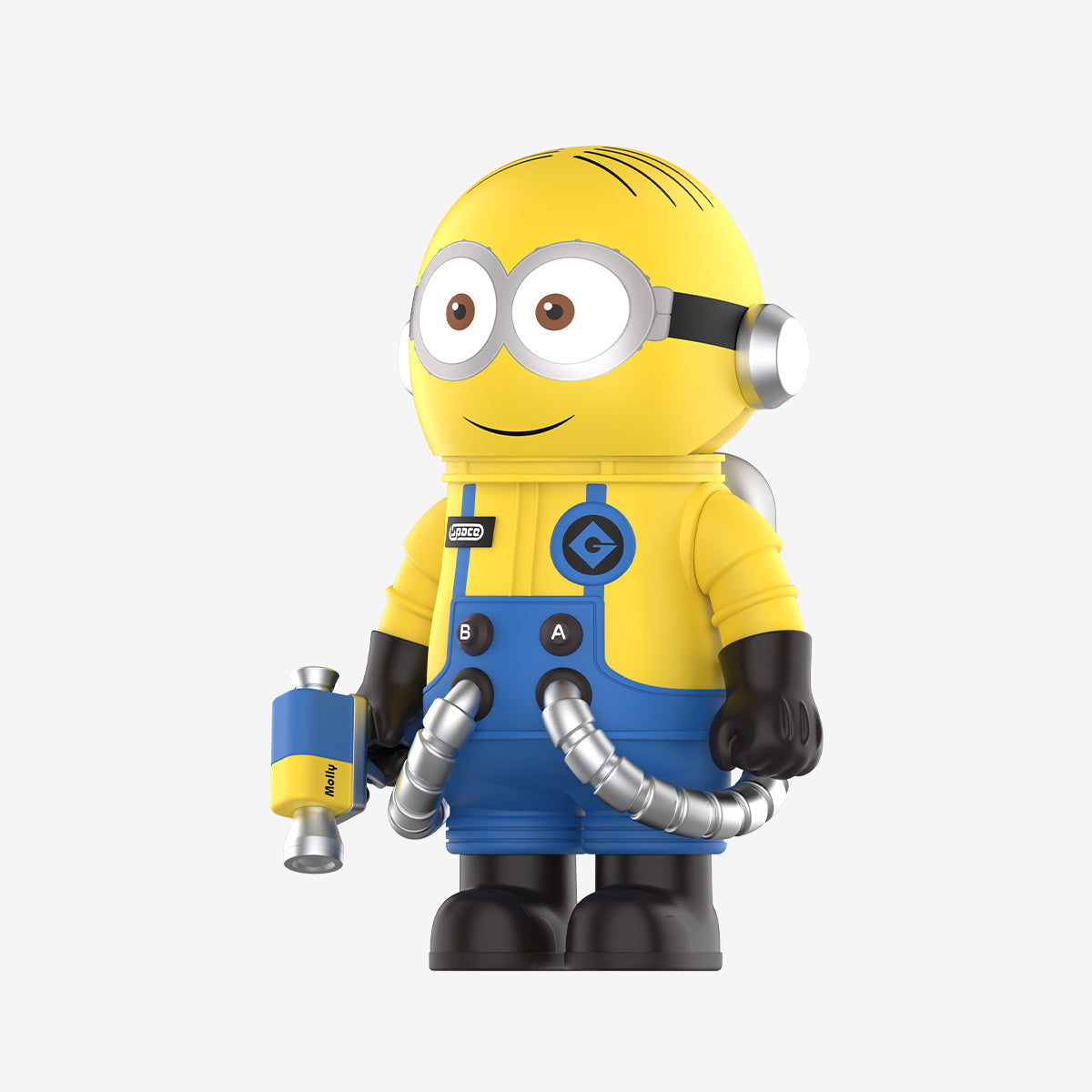 Pop Mart MEGA SPACE MOLLY 400% Minions with mask on 45 degree angle view