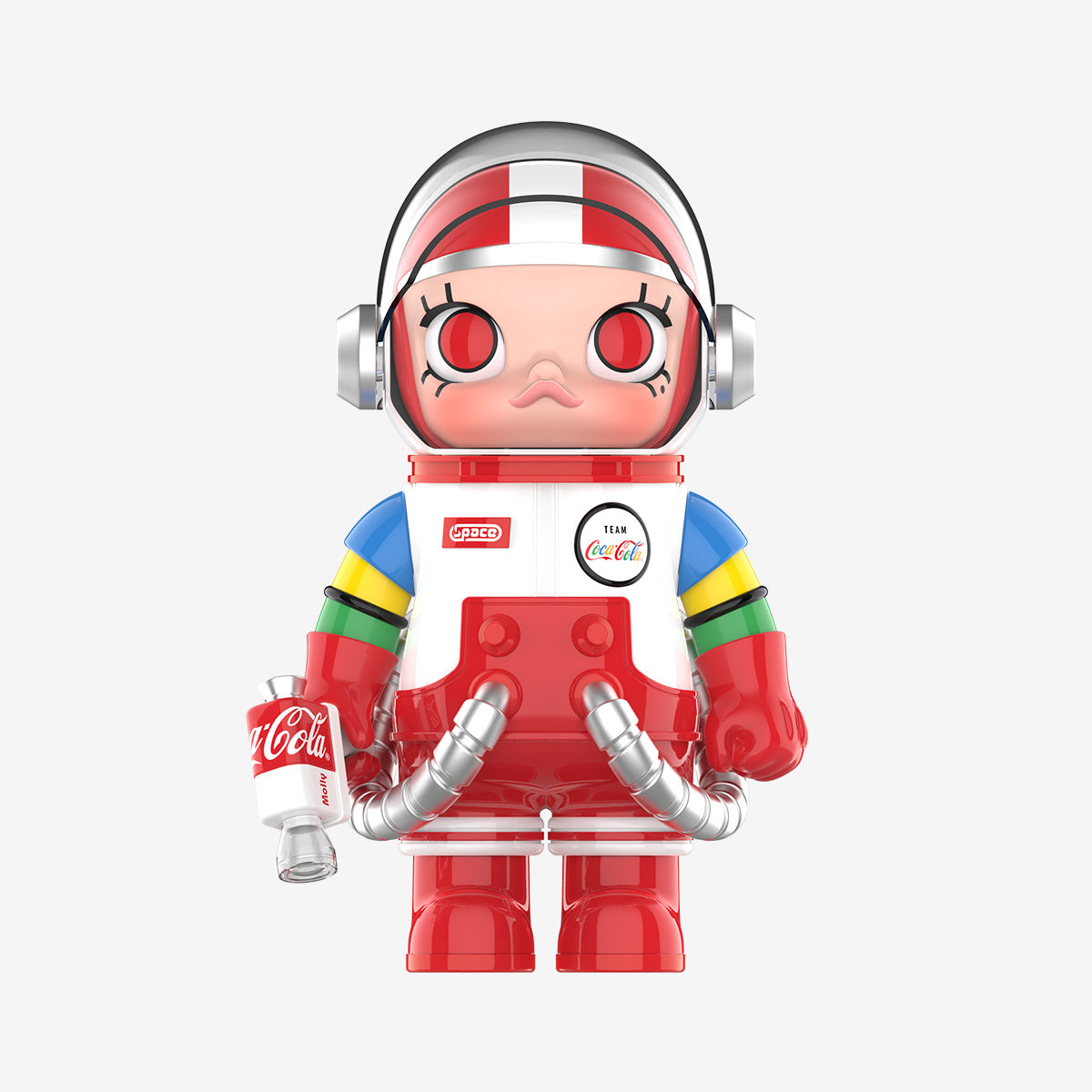 Pop Mart MEGA SPACE MOLLY 400% TEAM COCA-COLA front view