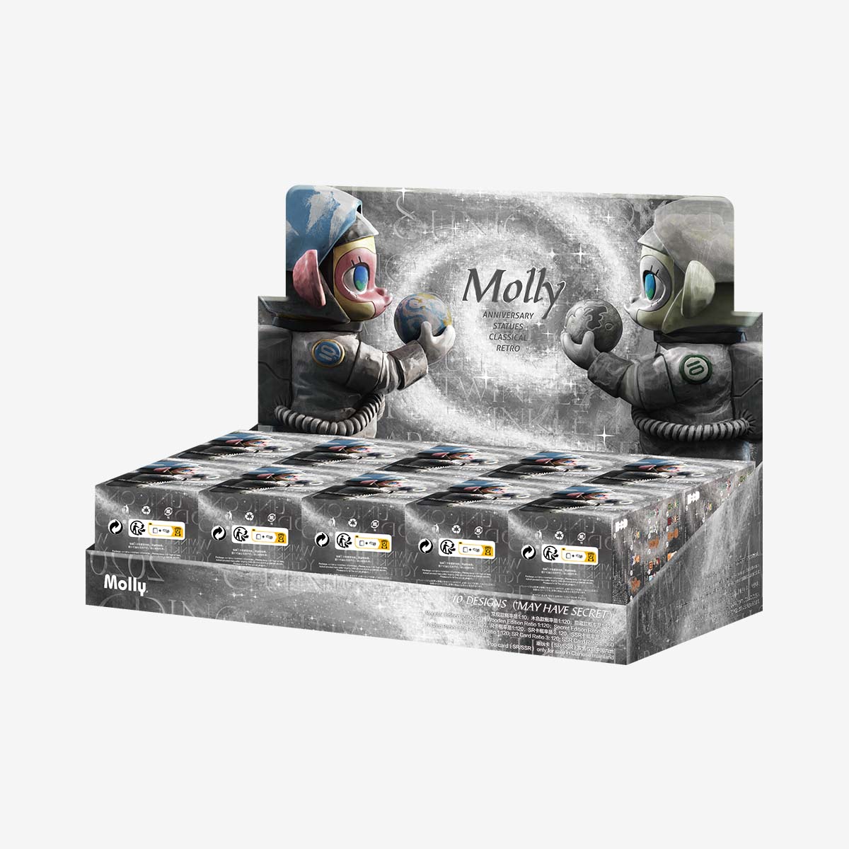 Complete set of MOLLY Anniversary Statues Classical Retro Series collectible figures